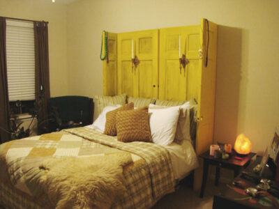 Back to My Blog's Roots: An Antique Door Headboard Image